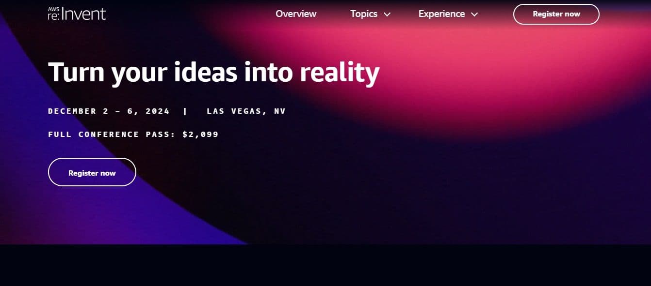 AWS re – Las Vegas – Del 2 al 6 de diciembre de 2024